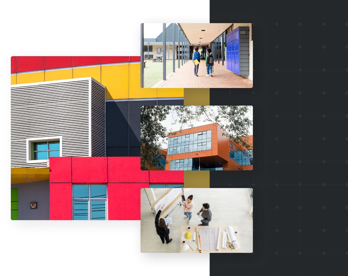 Education project management for construction developments. School construction. education facility