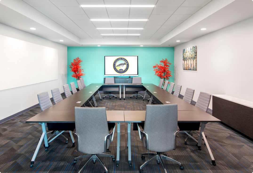 Pharr One Building: Community center in Pharr, Texas. Meeting room